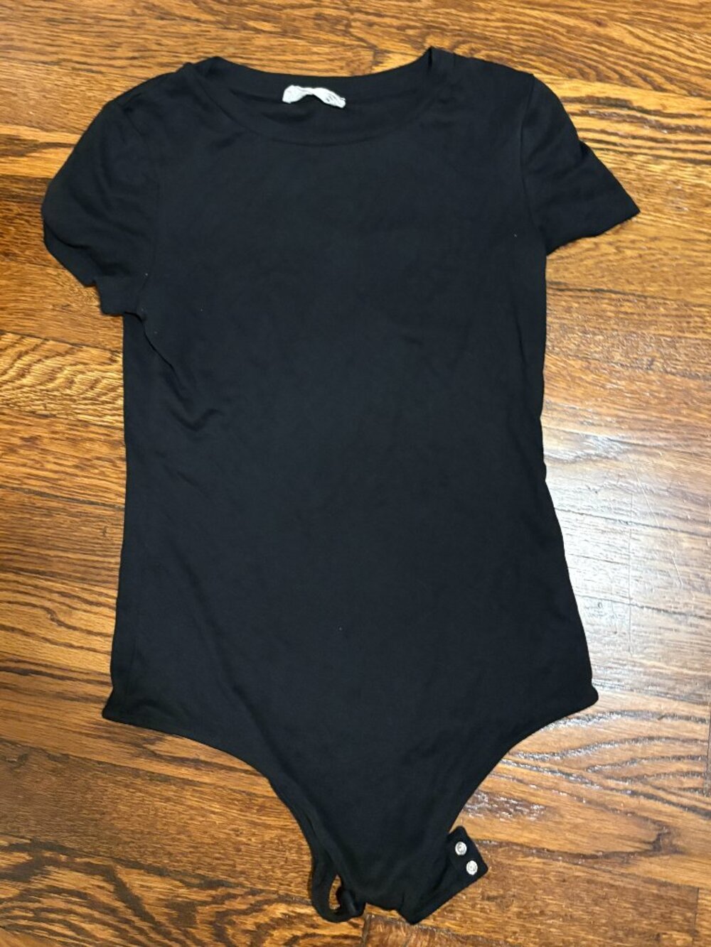 Black short sleeved bodysuit